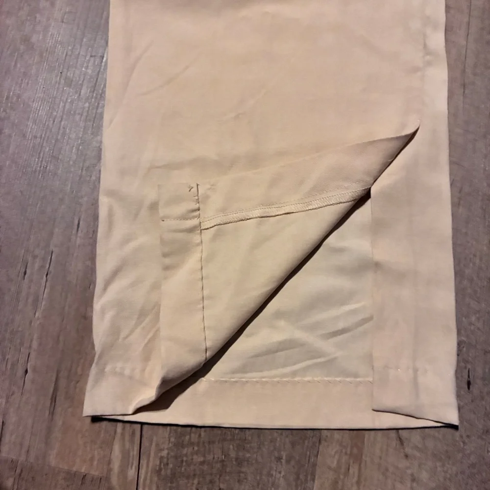 H&M Beige Straight-Cut Wide Leg Trousers